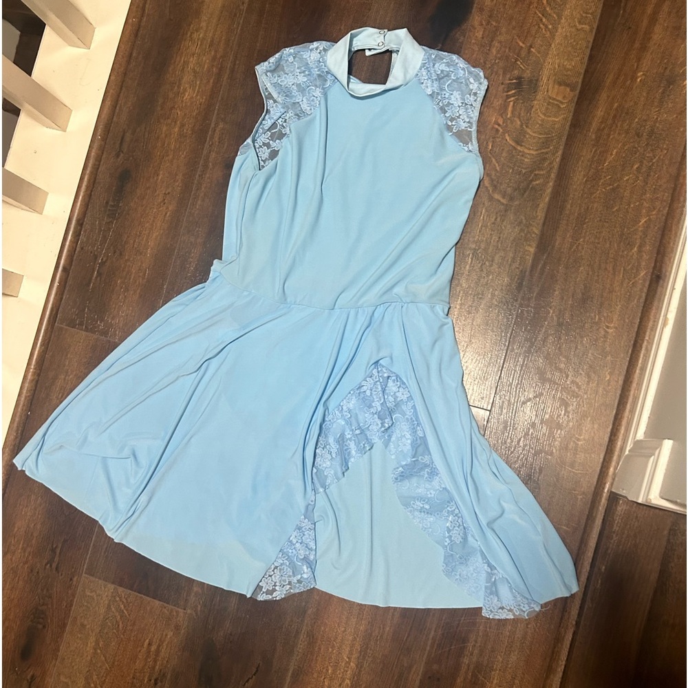 Plus sized Light blue dance costume